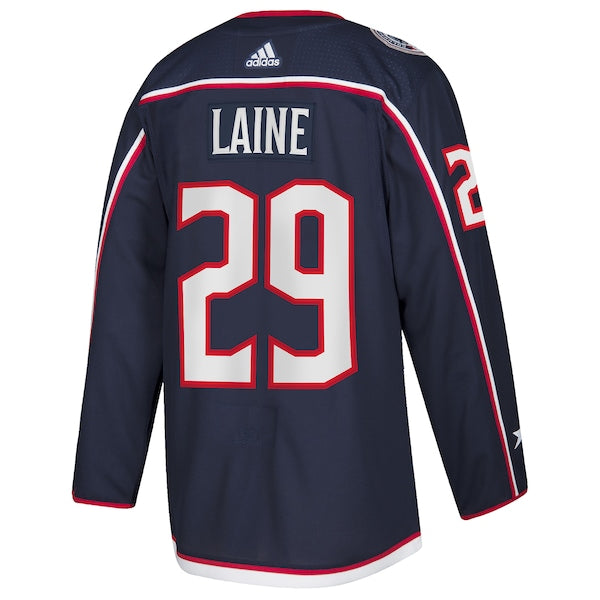 Patrik Laine Columbus Blue Jackets adidas Home Authentic Player Jersey - Navy - Image 3