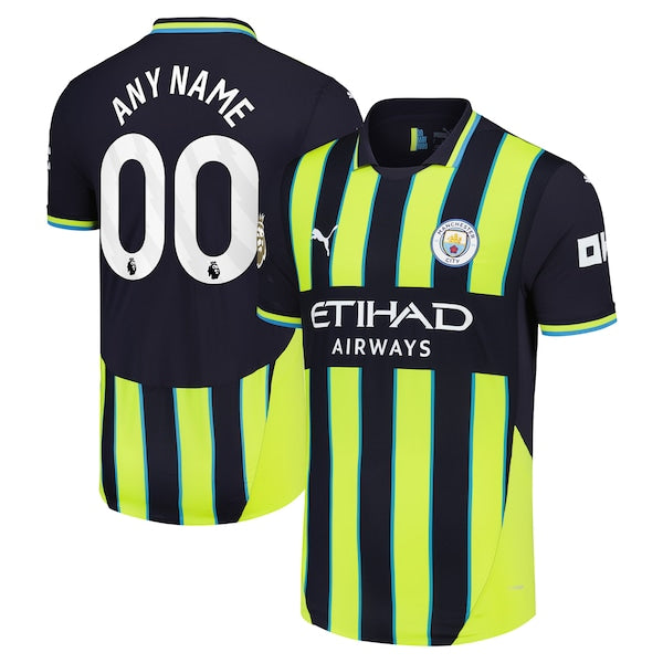 Manchester City Puma 2024/25 Away Authentic Custom Jersey - Navy - Image 2
