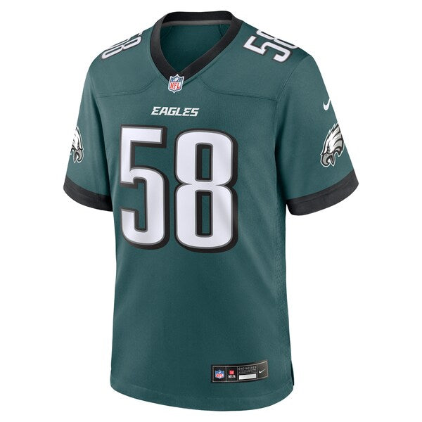 Jalyx Hunt Philadelphia Eagles Nike Team Game Jersey - Midnight Green - Image 3