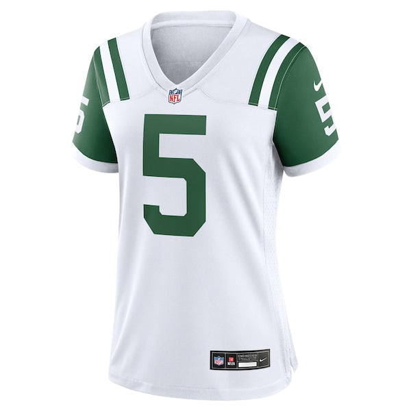 Garrett Wilson New York Jets Nike Women's Classic Alternate Game Jersey - White - Image 3