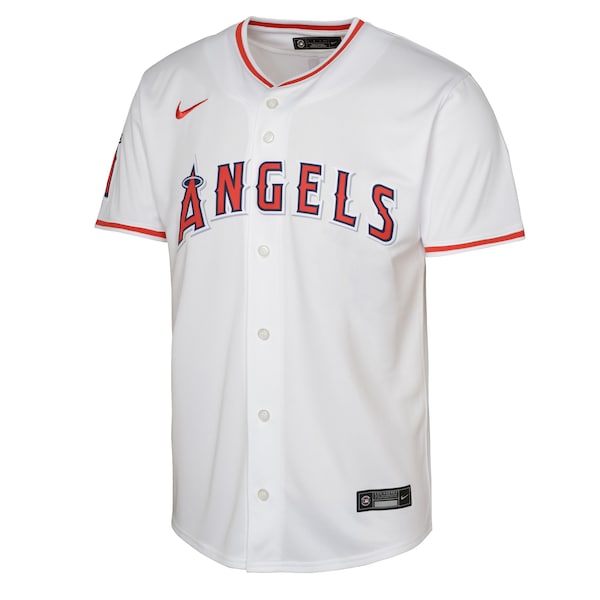 Los Angeles Angels Nike Youth Home Limited Baseball Jersey - White - Image 2