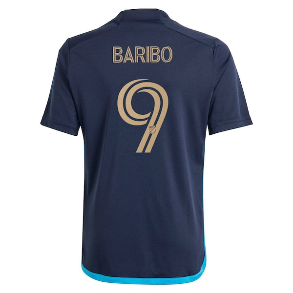 Tai Baribo Philadelphia Union adidas Youth 2024 The XV Kit Replica Player Jersey - Navy - Image 3