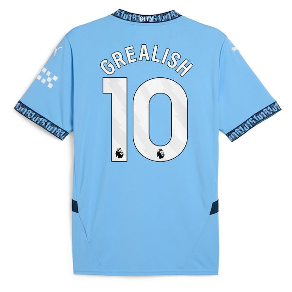 Jack Grealish Manchester City Puma 2024/25 Home Replica Player Jersey - Light Blue - Image 3
