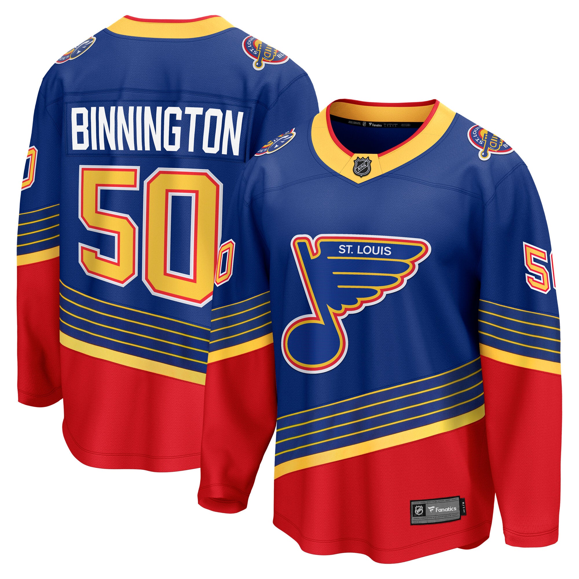 Jordan Binnington St. Louis Blues Home Breakaway Player Jersey - Blue/White/Royal - Image 8