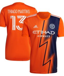 Thiago Martins New York City FC adidas 2023 The Volt Kit Replica Player Jersey - Orange