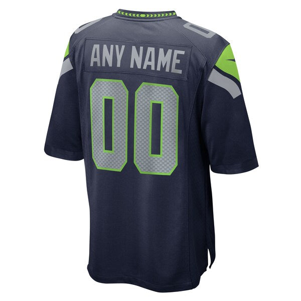 Seattle Seahawks Nike 50th Season Team Custom Game Jersey - College Navy/Royal - Image 5