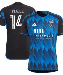 Jackson Yueill San Jose Earthquakes adidas 2024 Active Fault Authentic Player Jersey - Blue