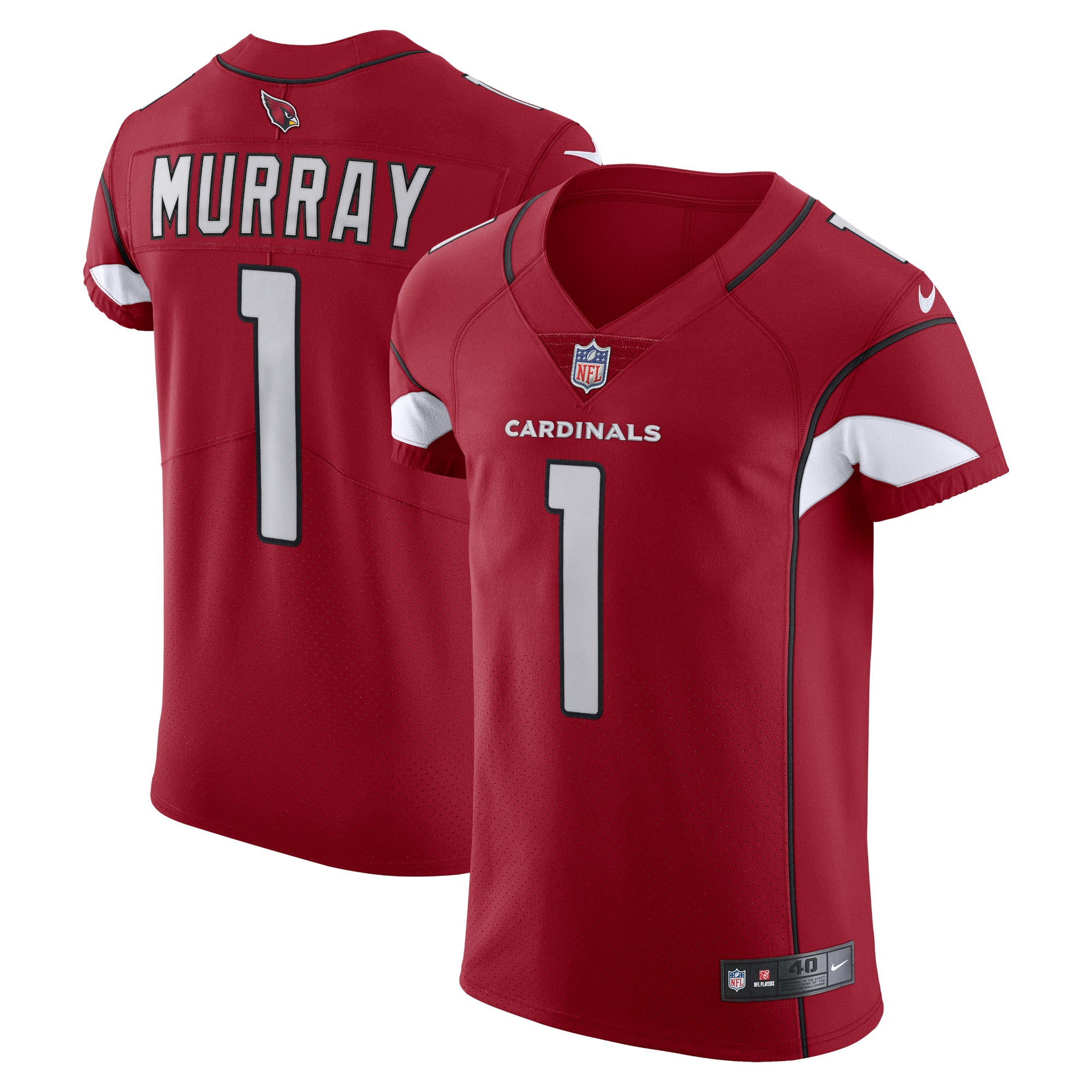 Kyler Murray Arizona Cardinals Nike Alternate Vapor Elite Jersey - Black/Cardinal - Image 5