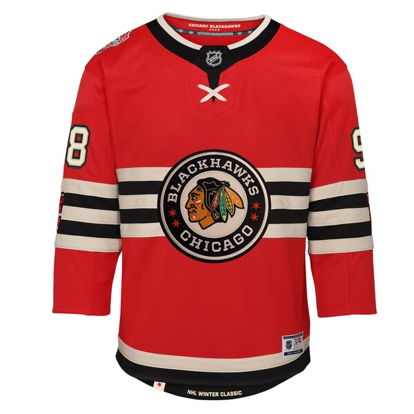 Connor Bedard Chicago Blackhawks Preschool 2025 NHL Winter Classic Premier Player Jersey - Red - Image 2