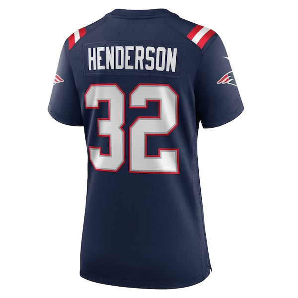 TreVeyon Henderson New England Patriots Nike Women's Game Jersey - Navy - Image 3