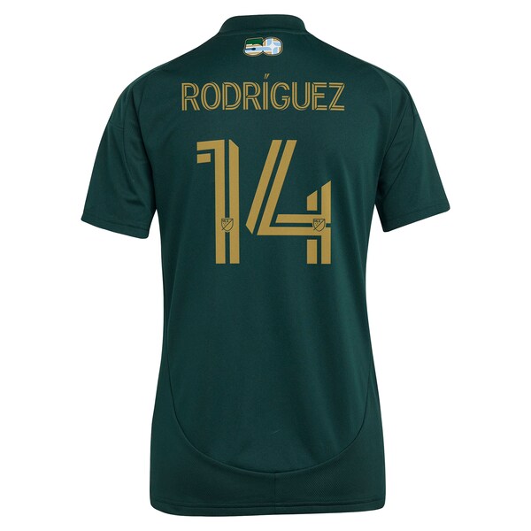 Jonathan Rodr¨ªguez Portland Timbers adidas Women's 2025 Forever Green & Gold Replica Player Jersey - Green - Image 3