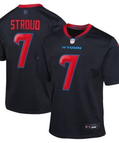 Alternative view of C.J. Stroud Houston Texans Nike Youth 2nd Alternate Game Jersey - Navy/Red