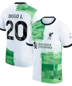 Diogo Jota Liverpool Nike 2023/24 Away Replica Player Jersey - White/Red