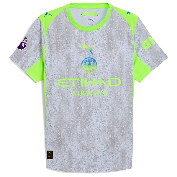 Manchester City Puma 2025/26 Third Authentic Jersey - Green/Neon Green/Light Blue - Image 3