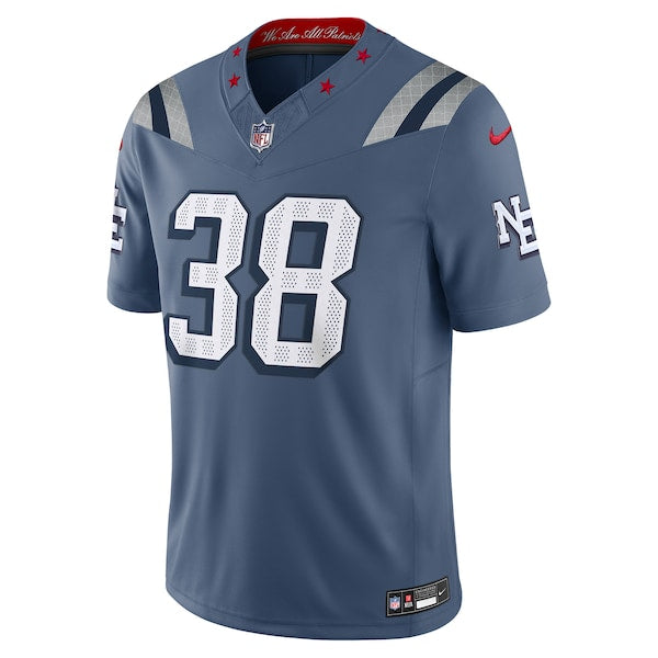 Rhamondre Stevenson New England Patriots Nike 2025 Rivalries Collection Limited Jersey - Storm Blue - Image 2