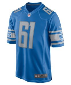 Alternative view of Alex Mollette Detroit Lions Nike Team Game Jersey - Blue