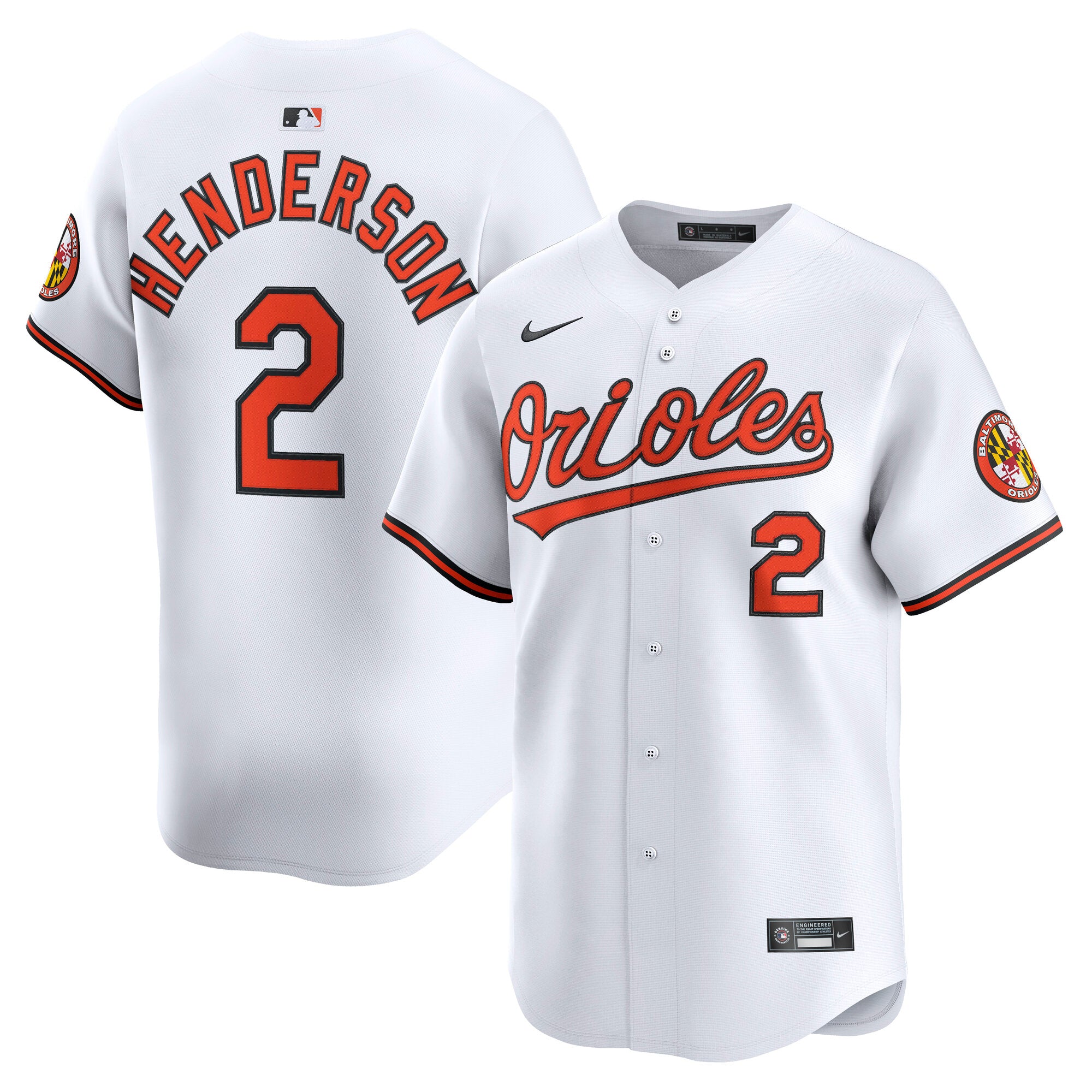 Gunnar Henderson Baltimore Orioles Nike Road Limited Player Jersey - Gray/White - Image 6