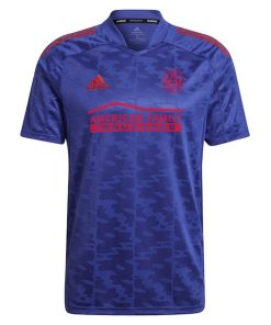 Alternative view of Atlanta United FC adidas 2022 Primeblue Replica Jersey - Blue