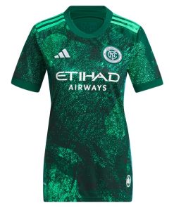 Alternative view of Keaton Parks New York City FC adidas Women's 2024 The Parks Replica Player Jersey - Green