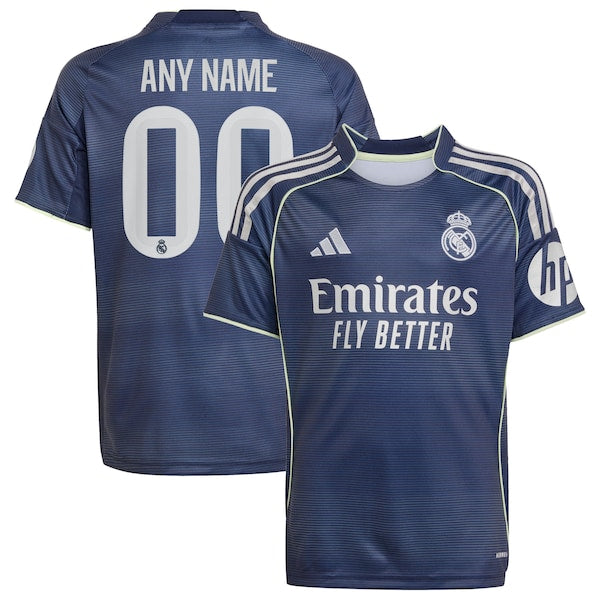 Los Merengues adidas Youth 2025/26 Away Replica Custom Jersey - Blue/White - Image 2