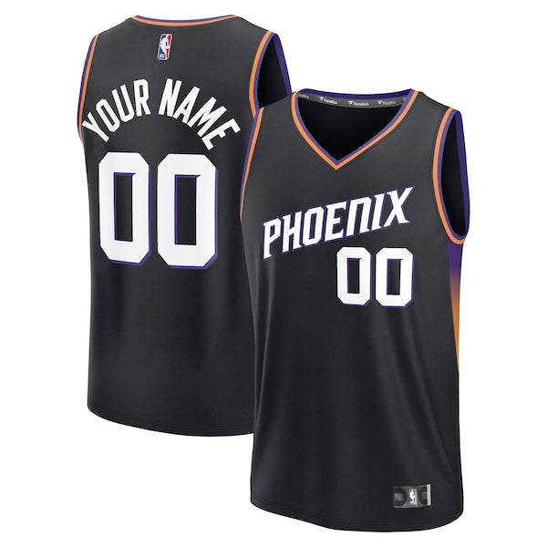 Phoenix Suns Fastbreak Custom Jersey - Statement Edition - Black/White/Purple - Image 2