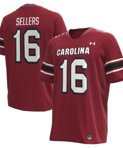 Alternative view of Men's Under Armour LaNorris Sellers South Carolina Gamecocks NIL Football Replica Player Jersey - Garnet/Black