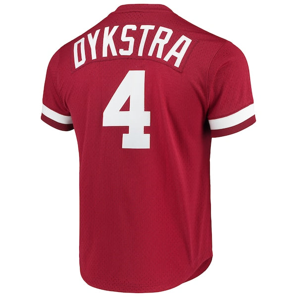 Lenny Dykstra Philadelphia Phillies Cooperstown Collection Mesh Batting Practice Jersey - Scarlet - Image 3