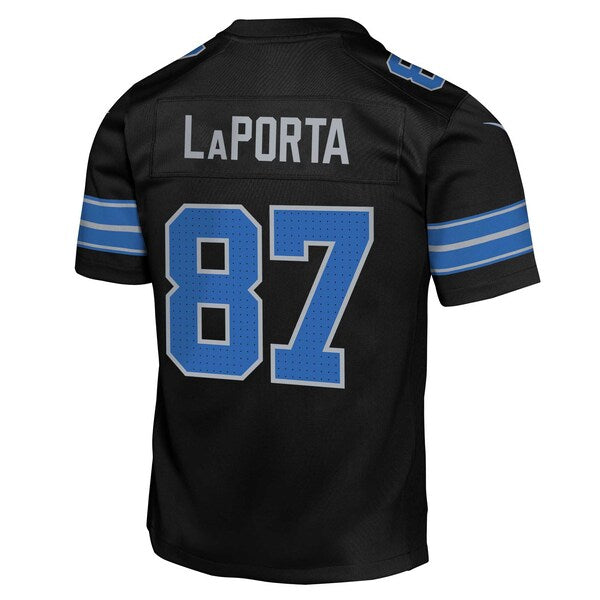 Sam LaPorta Detroit Lions Nike Youth Alternate Player Game Jersey - Black - Image 4