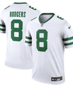 Aaron Rodgers New York Jets Nike Men's Alternate Legend Player Jersey - Spotlight White/Black/Green