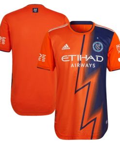 New York City FC adidas 2024 The Volt Kit Authentic Jersey - Orange