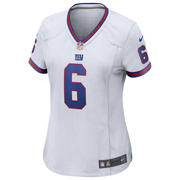 Jaxson Dart New York Giants Nike Women's Alternate Vintage White Game Jersey - White/Royal - Image 4