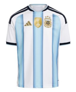 Alternative view of Argentina National Team adidas Youth FIFA x World Cup 2022 Winners Home Replica Jersey - White