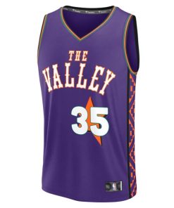 Alternative view of Kevin Durant Phoenix Suns  2024/25 Fast Break Player Jersey - City Edition - Purple