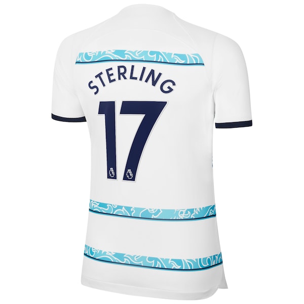 Raheem Sterling Chelsea Nike Women's 2022/23 Away Breathe Stadium Replica Player Jersey - White - Image 3