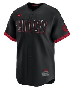 Alternative view of Elly De La Cruz Cincinnati Reds Nike City Connect Limited Jersey - Black