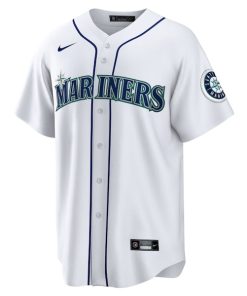 Alternative view of Kyle Lewis Seattle Mariners Nike Replica Player Name Jersey - White
