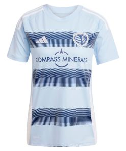 Alternative view of Sporting Kansas City adidas Women's 2025 One KC Replica Custom Jersey - Light Blue