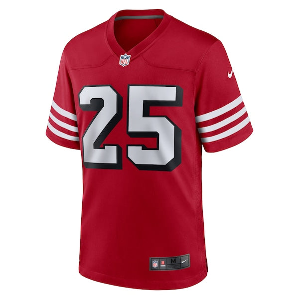 Elijah Mitchell San Francisco 49ers Nike Alternate Team Game Jersey - Scarlet - Image 2