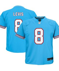 Alternative view of Will Levis Tennessee Titans Nike Preschool Alternate Player Game Jersey - Light Blue/Navy
