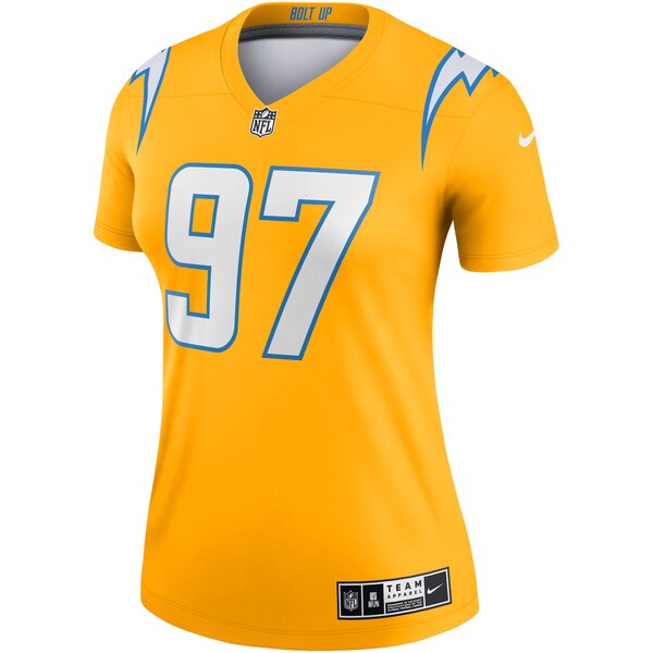 Joey Bosa Los Angeles Chargers Nike Women's Inverted Legend Jersey - Gold - Image 2