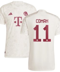 Kingsley Coman Bayern Munich adidas 2023/24 Third Authentic Jersey - White