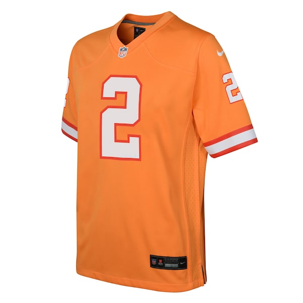 Emeka Egbuka Tampa Bay Buccaneers Nike Youth Team Game Jersey - Orange/White/Red - Image 3