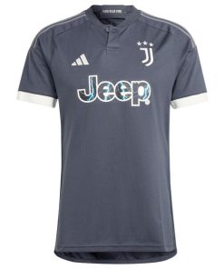Alternative view of Juventus adidas Youth 2023/24 Third Replica Jersey - Gray