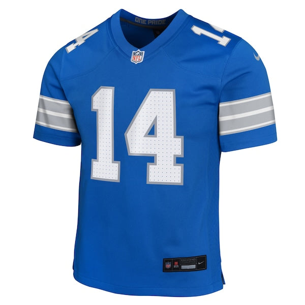 Amon-Ra St. Brown Detroit Lions Nike Youth Team Player Game Jersey - Blue - Image 3