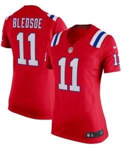 Alternative view of Drew Bledsoe New England Patriots Nike Women's Retired Game Jersey - Red/Navy