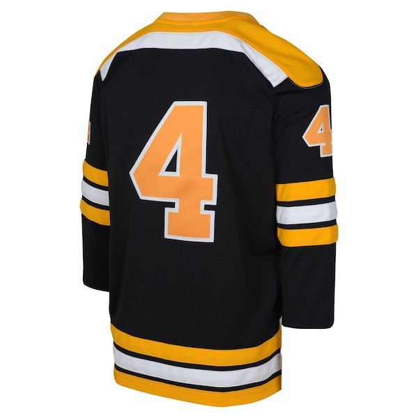 Bobby Orr Boston Bruins Youth 1971 Blue Line Player Jersey - Black - Image 3