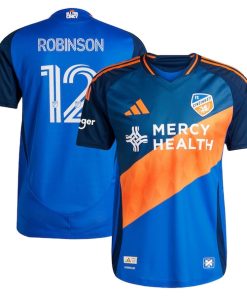 Miles Robinson FC Cincinnati adidas 2025 Orange and Blue Legacy Kit Authentic Player Jersey - Blue