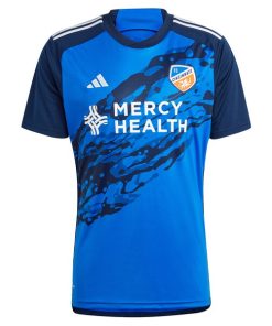 Alternative view of FC Cincinnati adidas 2024 River Kit Replica Jersey - Blue