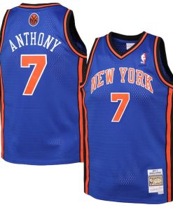 Men's Carmelo Anthony New York Knicks 2010/11 Hardwood Classics Swingman Jersey - Blue