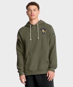 Minnesota Vikings Nike 2025 Salute to Service Sideline Standard Issue Dri-FIT Hoodie - Olive